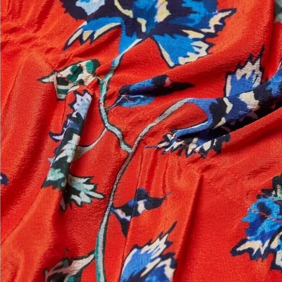 10 Crosby Derek Lam Orange Floral One-Shoulder Dress size 4 - Picture 9 of 12